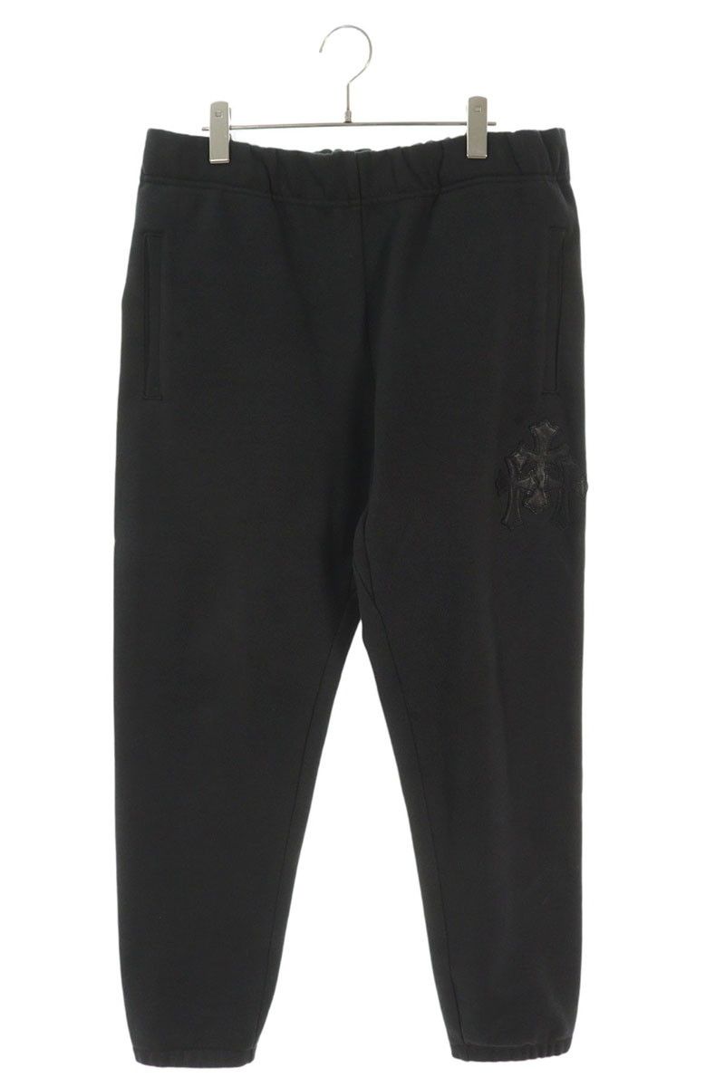 クロムハーツ SWTPNTS GYN U PAPER JAM クロスパッチ付きスウェットロングパンツ メンズ M