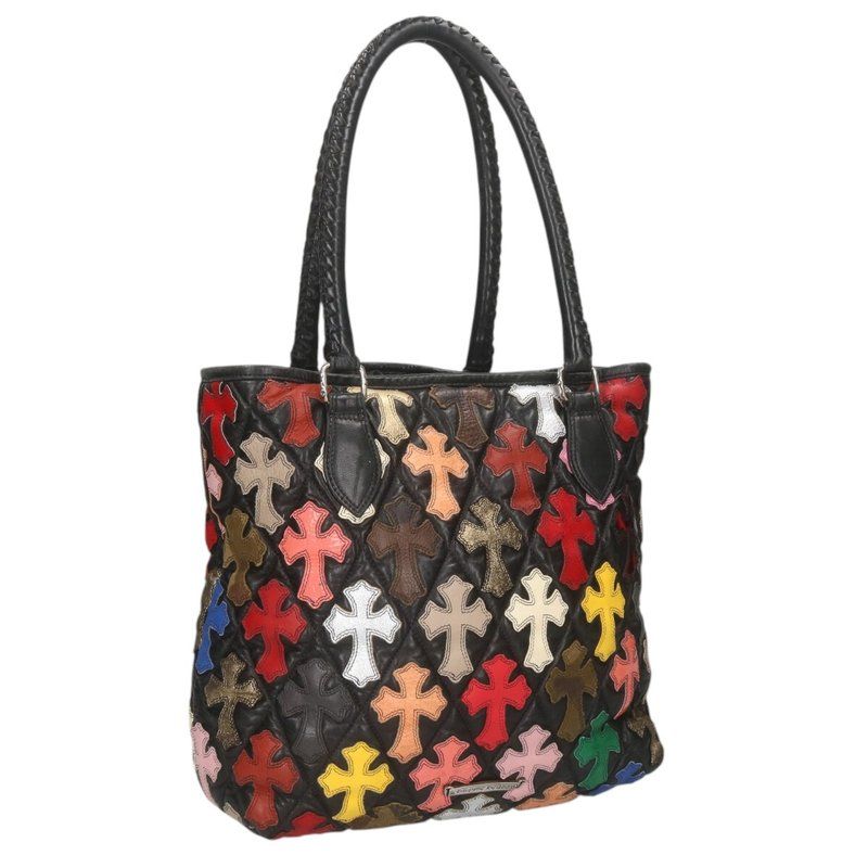 クロムハーツ FS TOTE FSトート マルチクロスパッチ付きレザートート