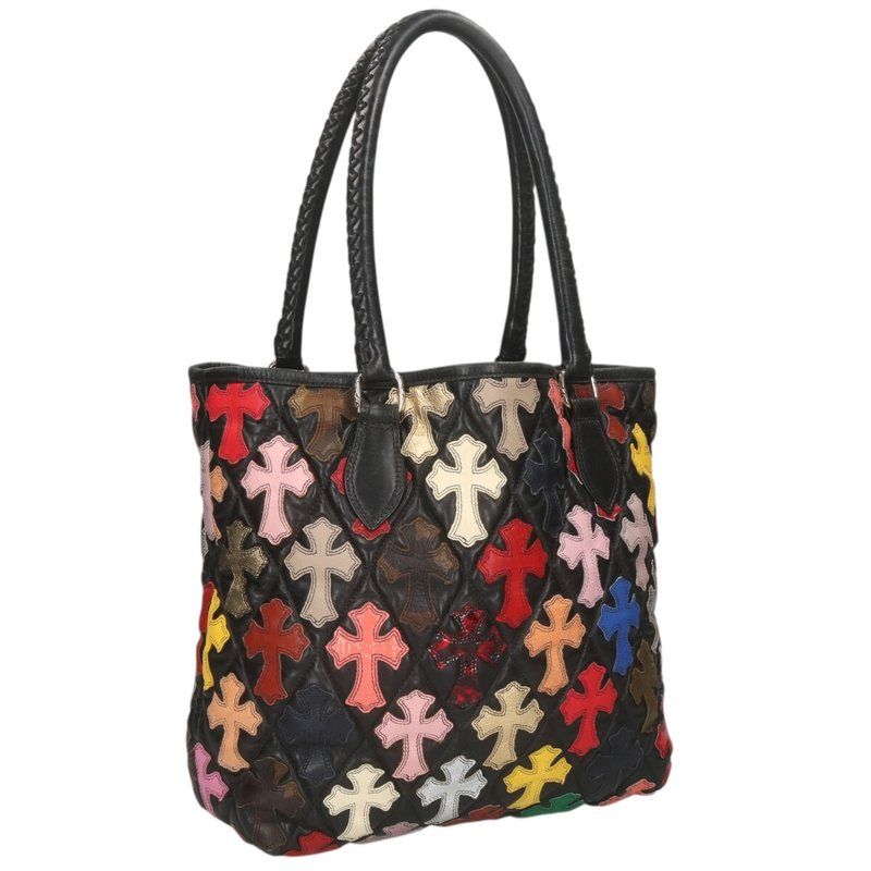 クロムハーツ FS TOTE FSトート マルチクロスパッチ付きレザートート