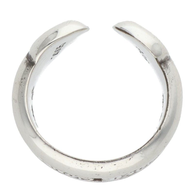 クロムハーツ スモールスクロールラベルリング バー7号 クロムハーツ SM SCROLL LABEL/スモールスクロールラベル シルバー