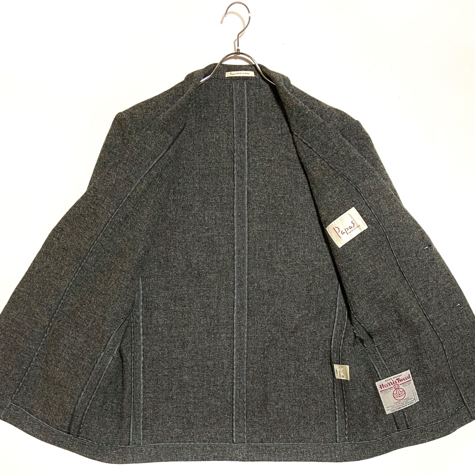 Papas パパス Harris Tweed ハリスツイード テーラードジャケット 