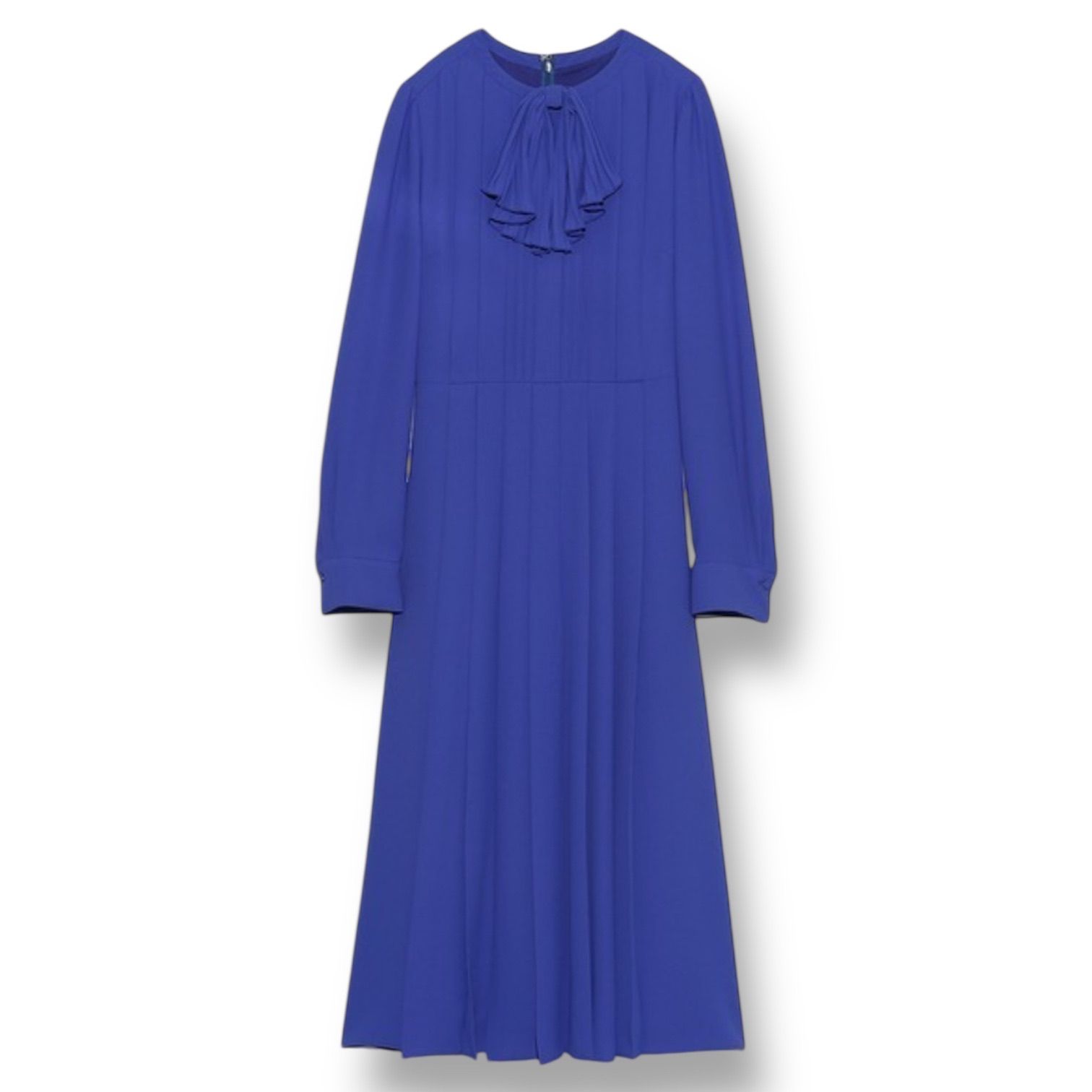 極美品CELFORD セルフォード ロイヤルブルー プリーツロングワンピース