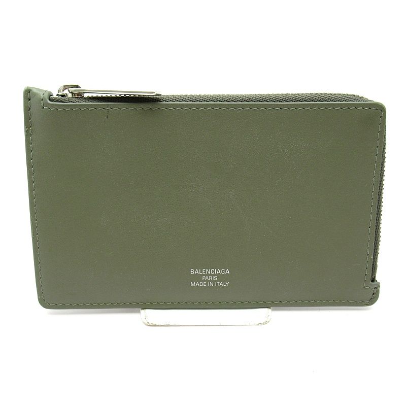 バレンシアガ カードコインケース 736734 カーフ レディース グレー 【】