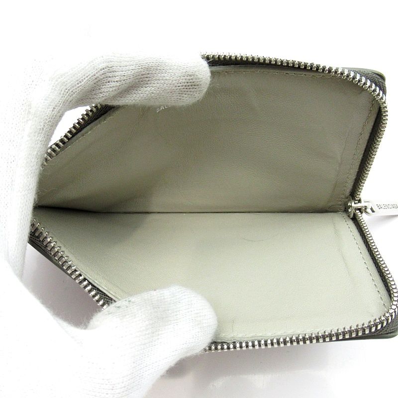 バレンシアガ カードコインケース 736734 カーフ レディース グレー 【】