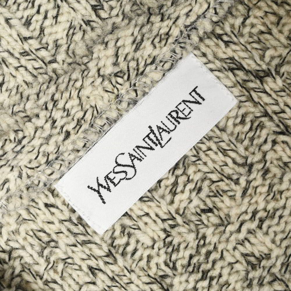 Yves Saint Laurent ヴィンテージ アンゴラ混 ニット ダッフル コート