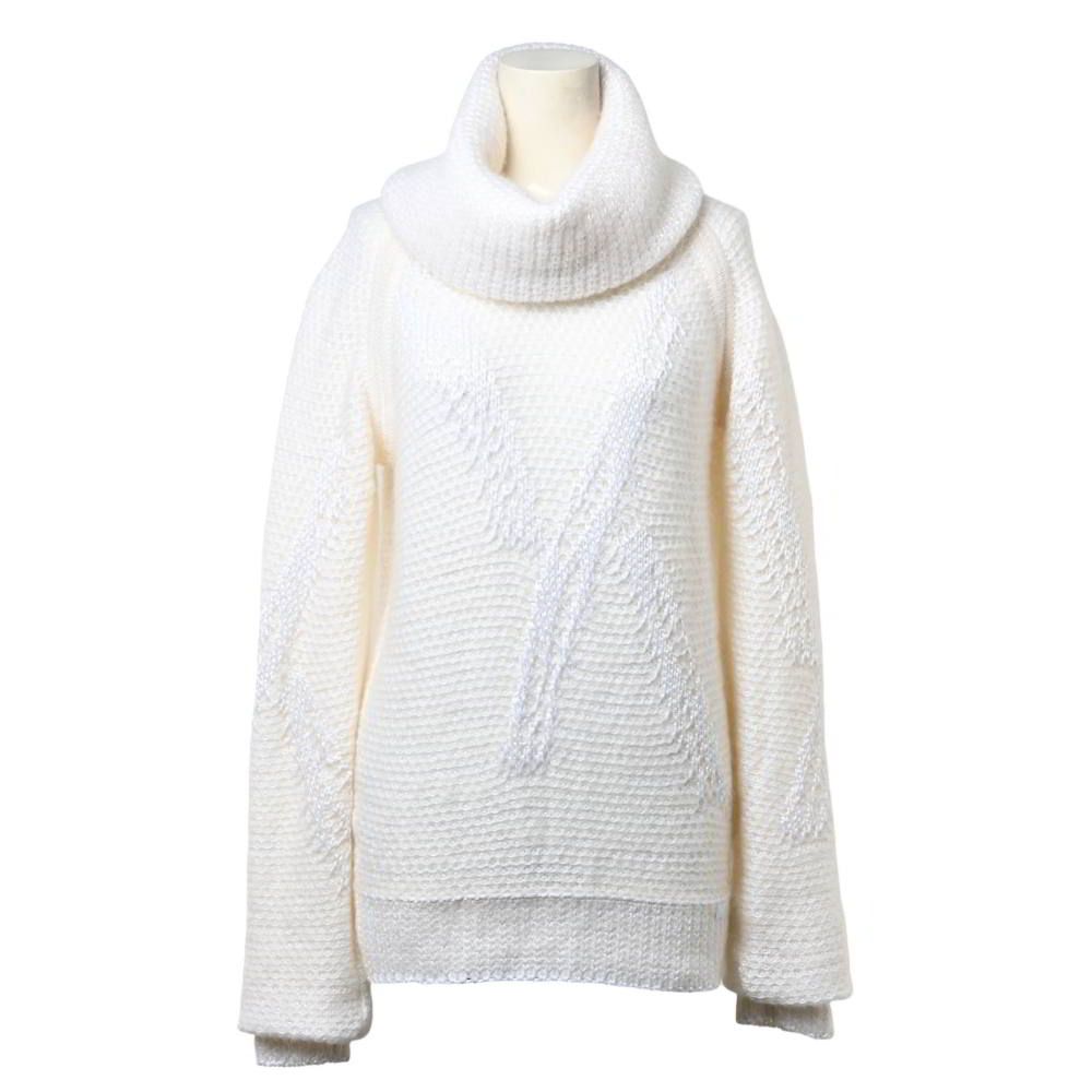 CHANEL 03A P22195V01416 シルク モヘア混 タートルネック ニット