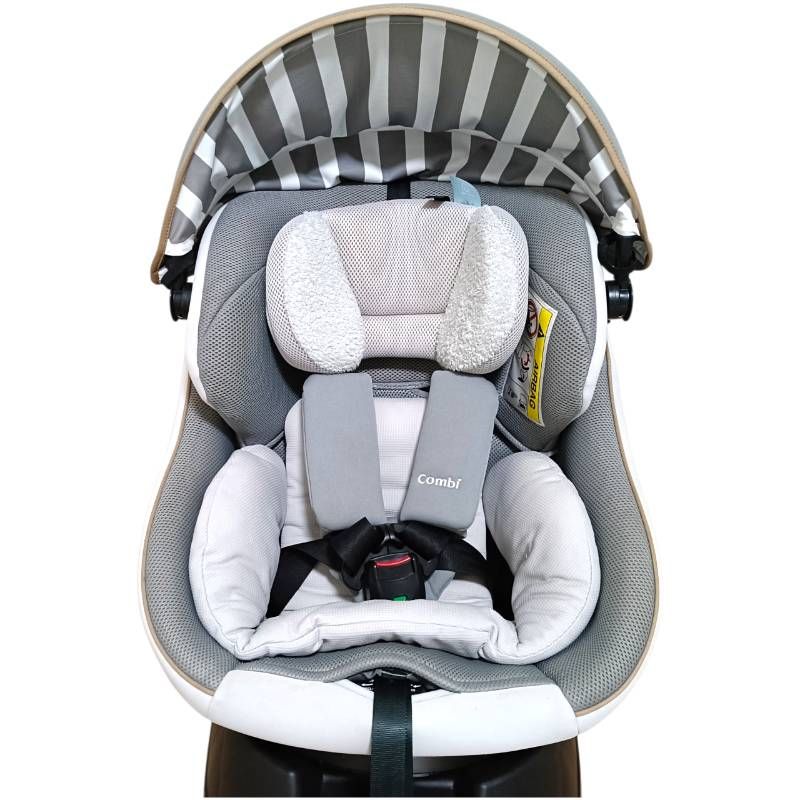 状態良好 Combi コンビ クルムーヴスマート エッグショック JL-540 チャイルドシート グレー シートベルト固定
