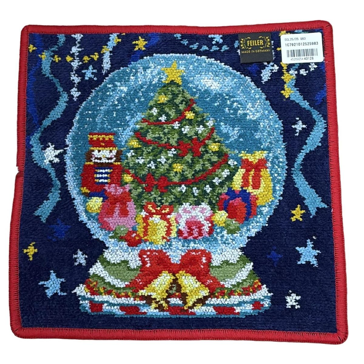 FEILER フェイラー 小物 - ダークネイビー×ブルーグレー×マルチ ハンドタオル 2021 スノーグローブ