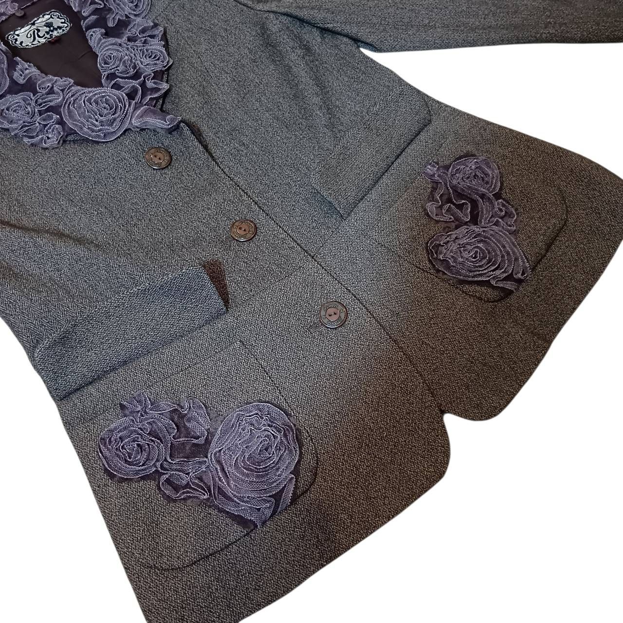 インポートロッサ ジャケット サイズ:44｜華やかな薔薇装飾×上品 