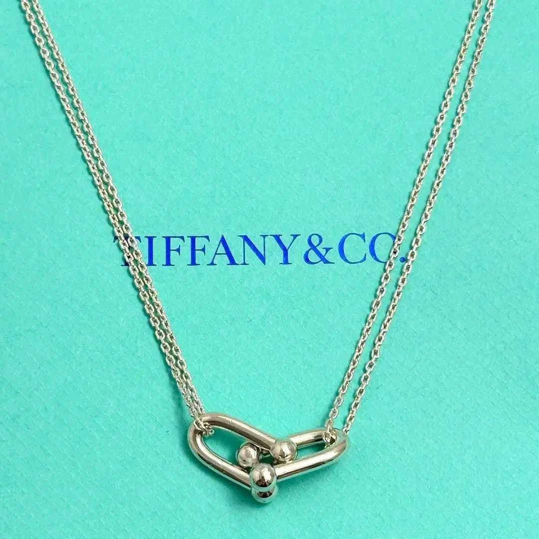 ティファニーアンドコー シルバー ハート 鍵 ダブル ネックレス