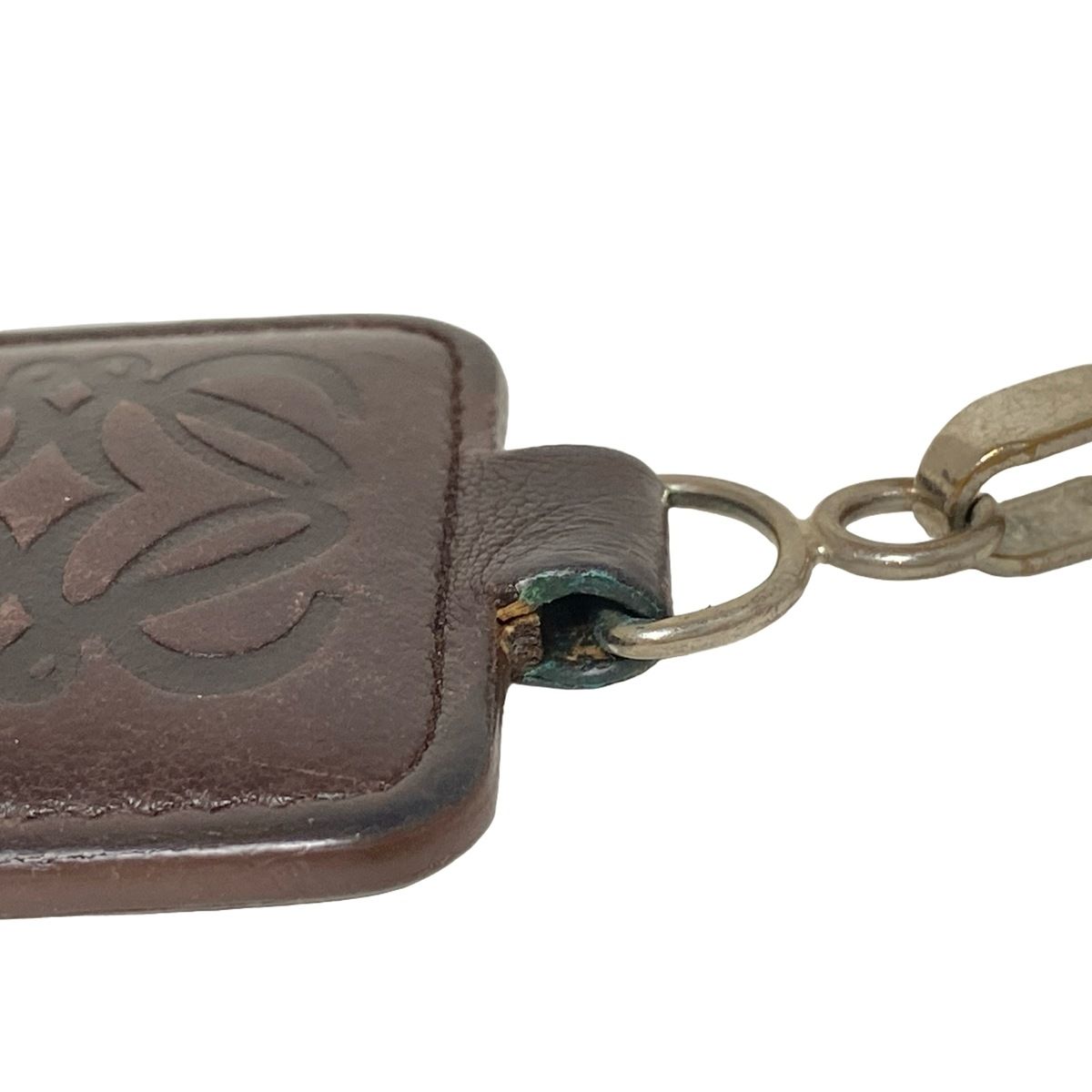 LOEWE ブラウンレザー キーホルダー LOEWE(ロエベ) キーホルダー(チャーム) - ダークブラウン レザー