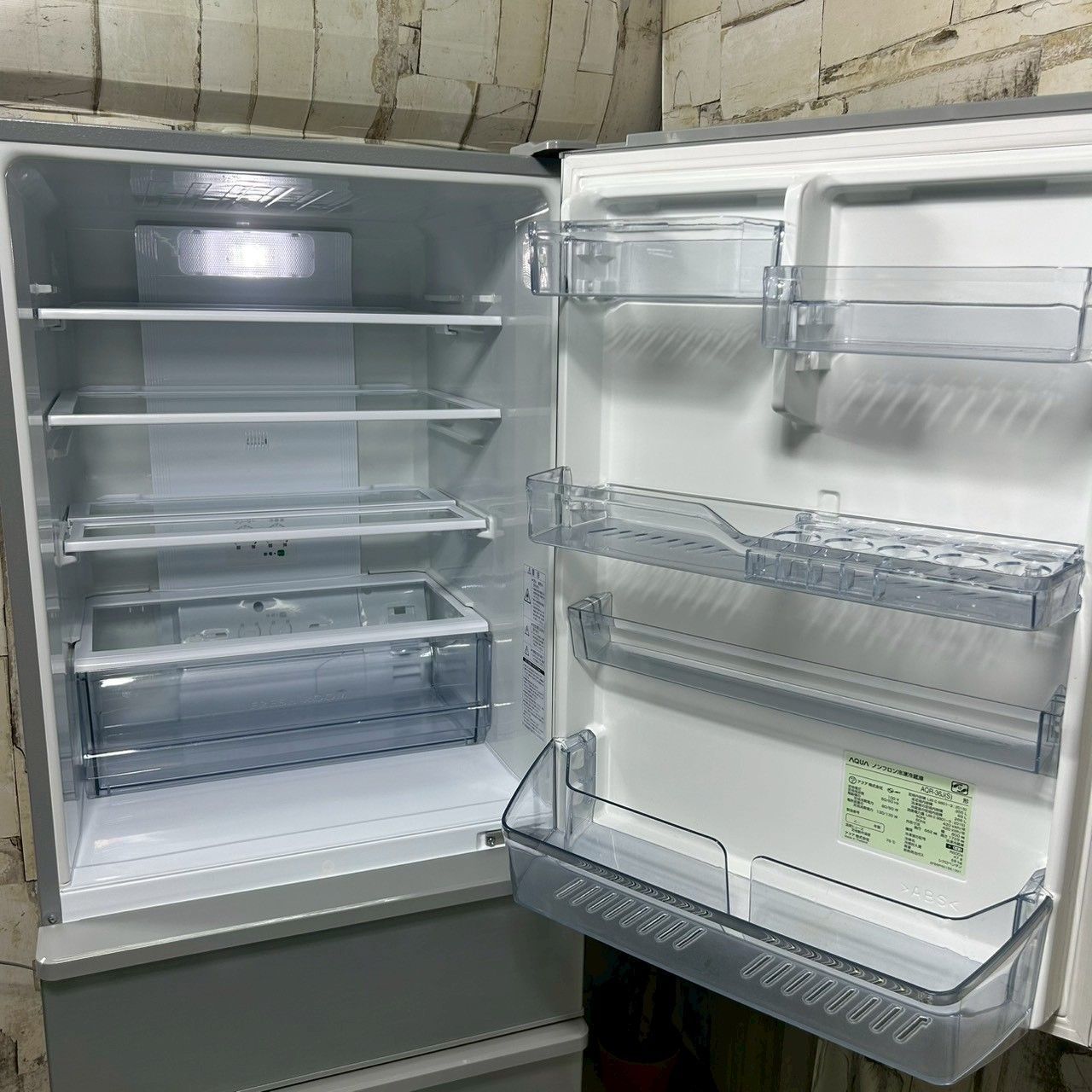 AQUA ノンフロン冷凍冷蔵庫 AQR-36J(S) 2020年製 355L AQUA AQR-36J