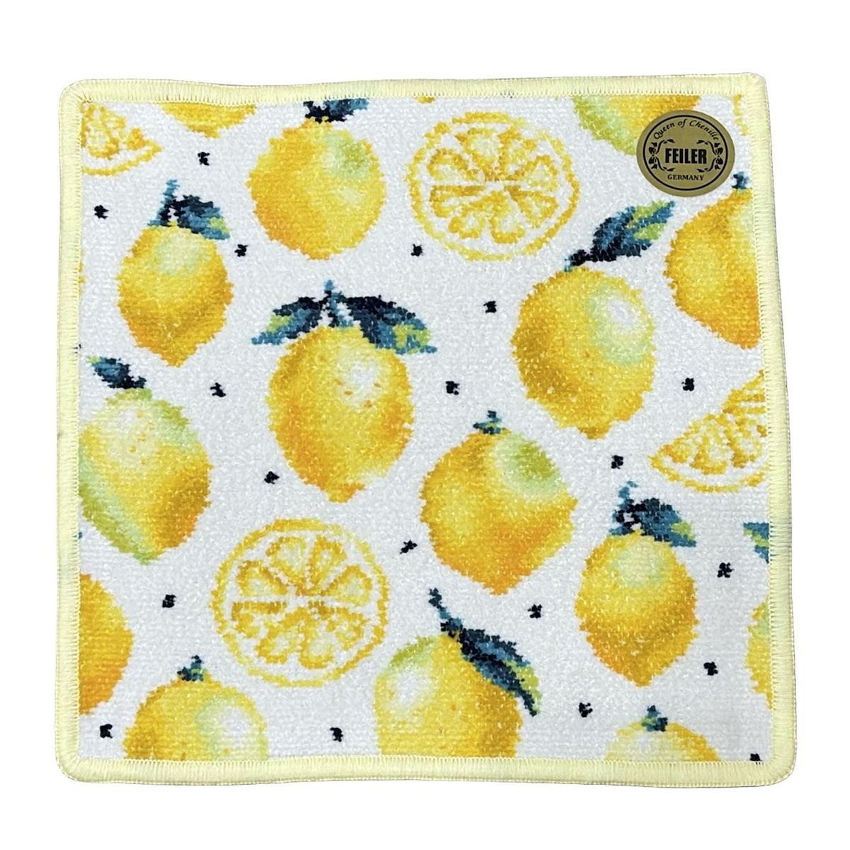 FEILER フェイラー 小物 - 白×イエロー×マルチ ハンドタオル|LOVERARY|レモンドット