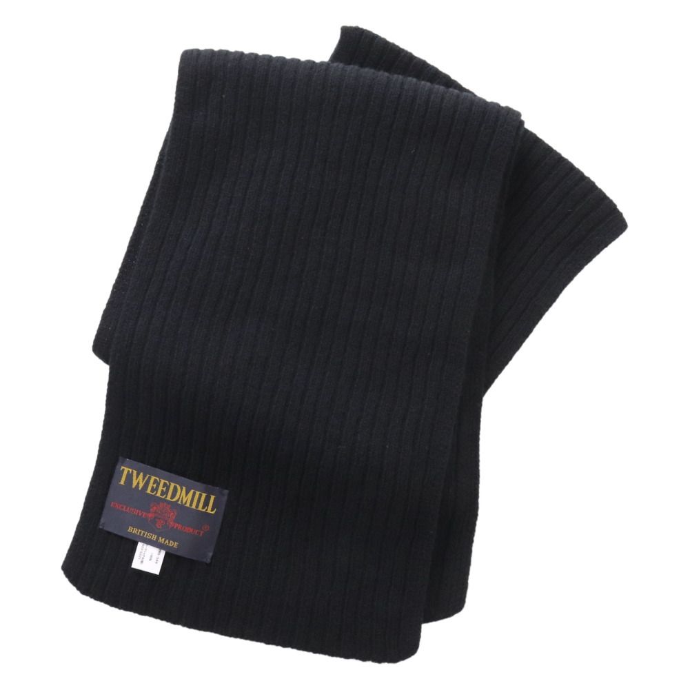 ツイードミル TWEEDMILL ラムウール リブニットマフラー TWWB-544 メンズ レディース イギリス製 スカーフ 無地系 ツイードミル TWEEDMILL ラムウール リブニットマフラー TWWB-544