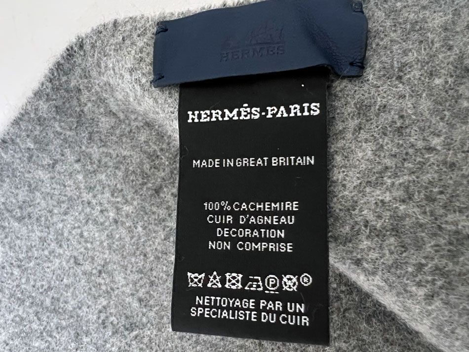HERMES エルメス エシャルプ ポケット シルクイン マフラー カシミア