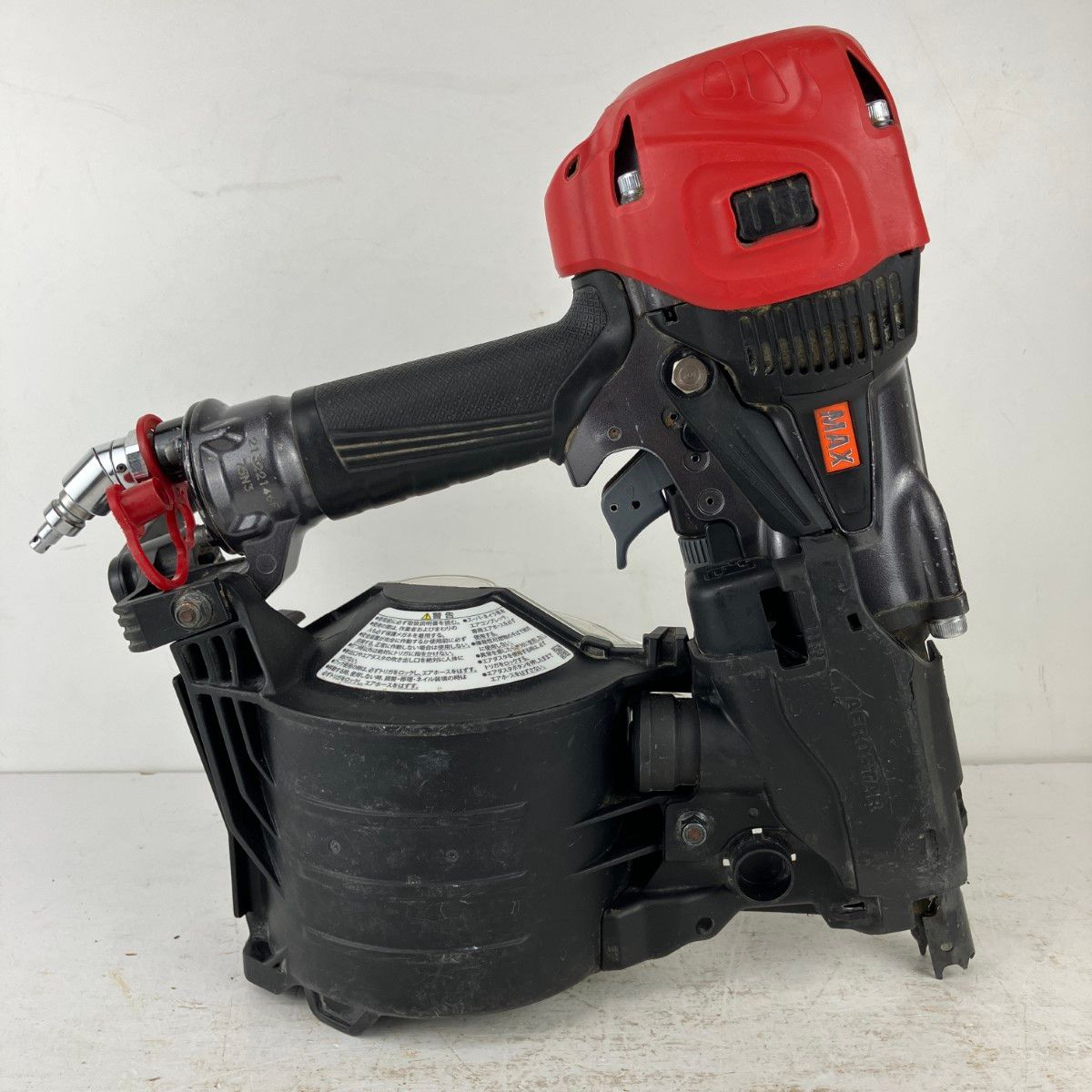 ЗЗMAX マックス 75 mm 高圧 エア釘打ち機 HN-75 N 3 D ブラック×レッド