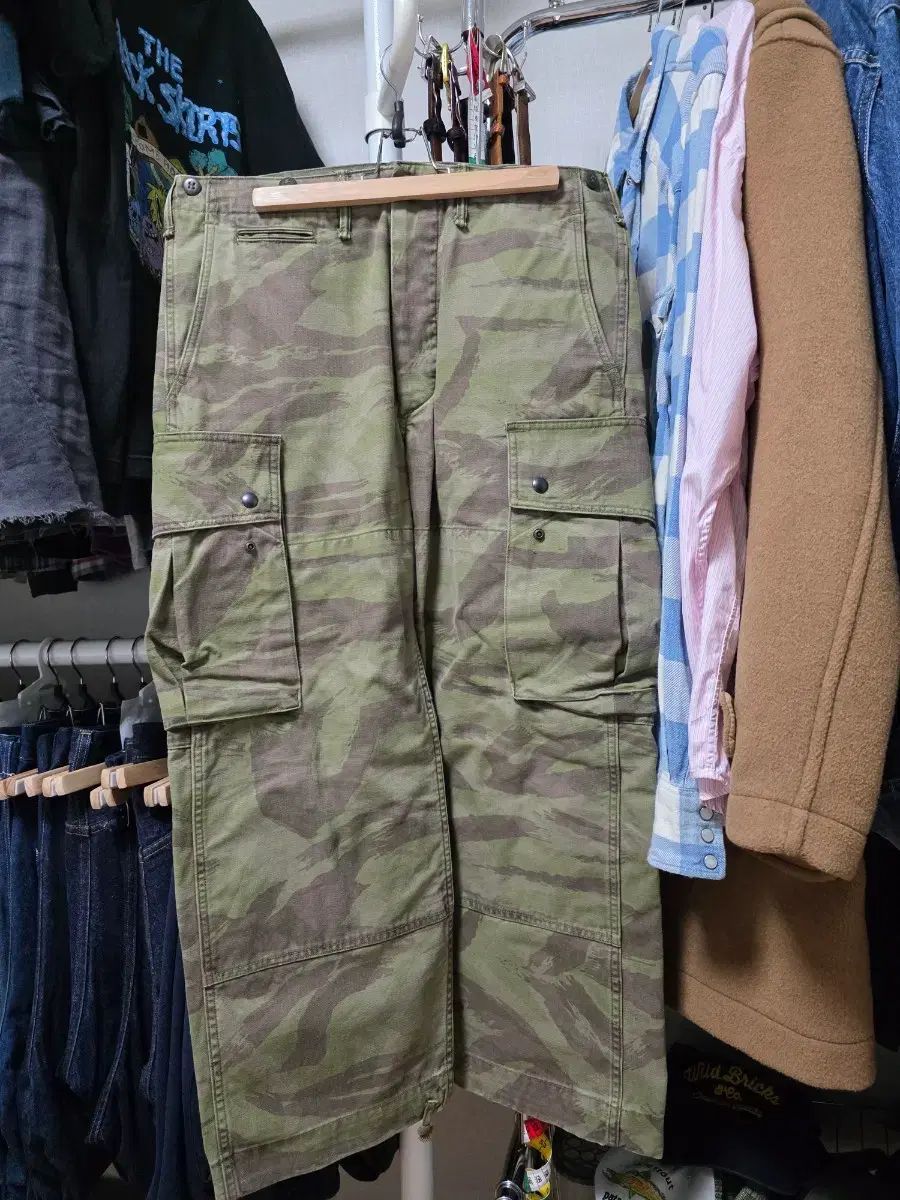 RRL(ダブルアールエル) カーキ カモフラ ツイル カモフラ パンツ 32x30