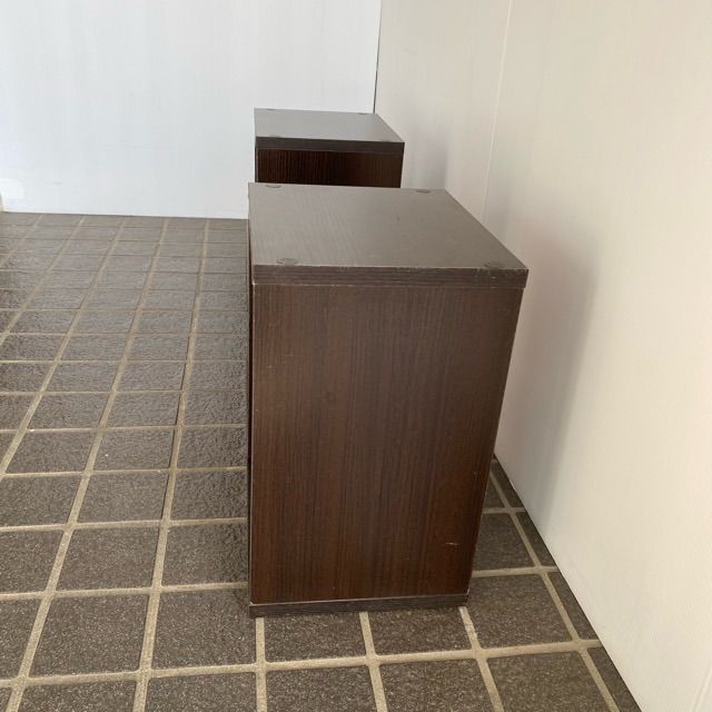 配送不可、現地引取のみ、リユース品】木製 パズルラック L字飾り棚