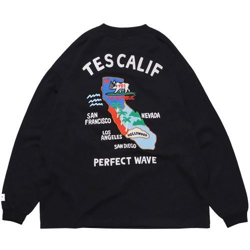 新品タグ付き】【TES/テス】TES CALIFORNIA EMB LONG SLEEVE BIG TEE