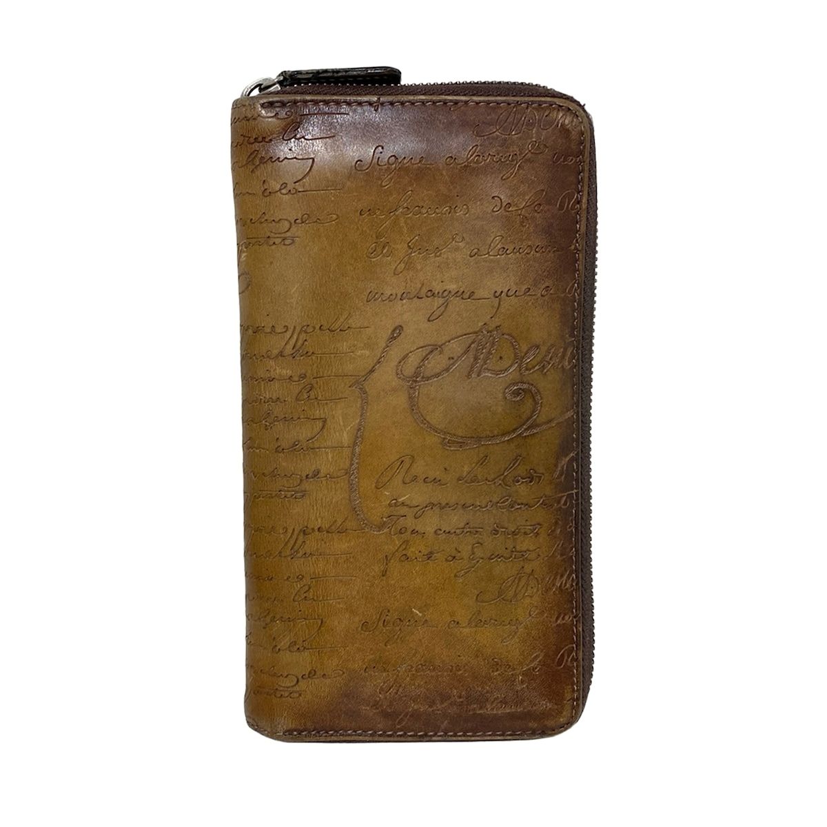 berluti ベルルッティ 長財布 カリグラフィ ダークブラウン ラウンドファスナー レザー