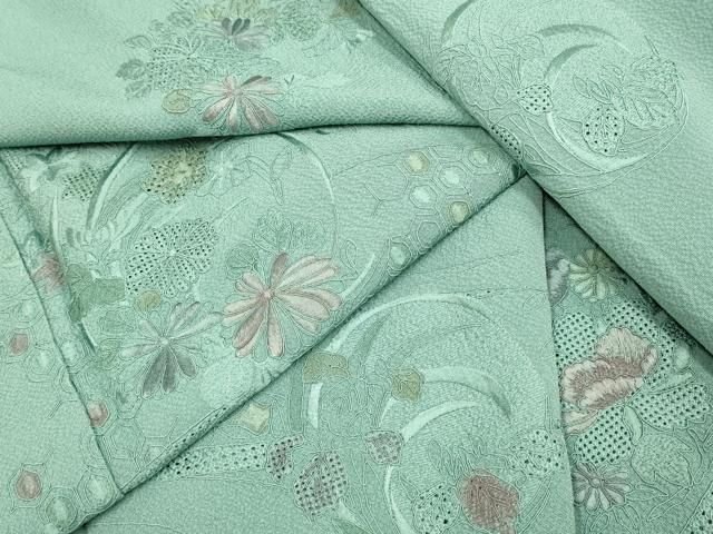 平和屋着物▽中国三大刺繍 スワトウ刺繍 汕頭刺繍 総刺繍 訪問着 吉祥