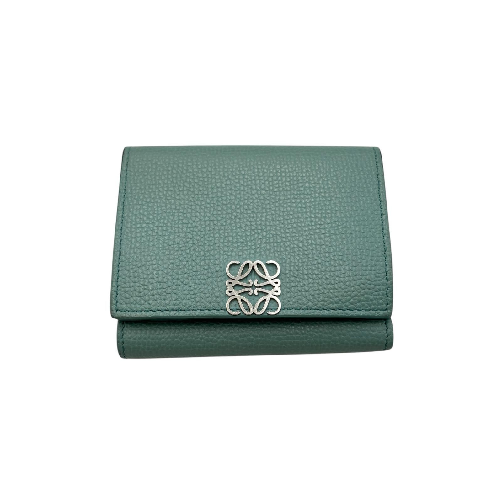 ロエベ LOEWE 三つ折り財布 トライフォールド アナグラム レザー