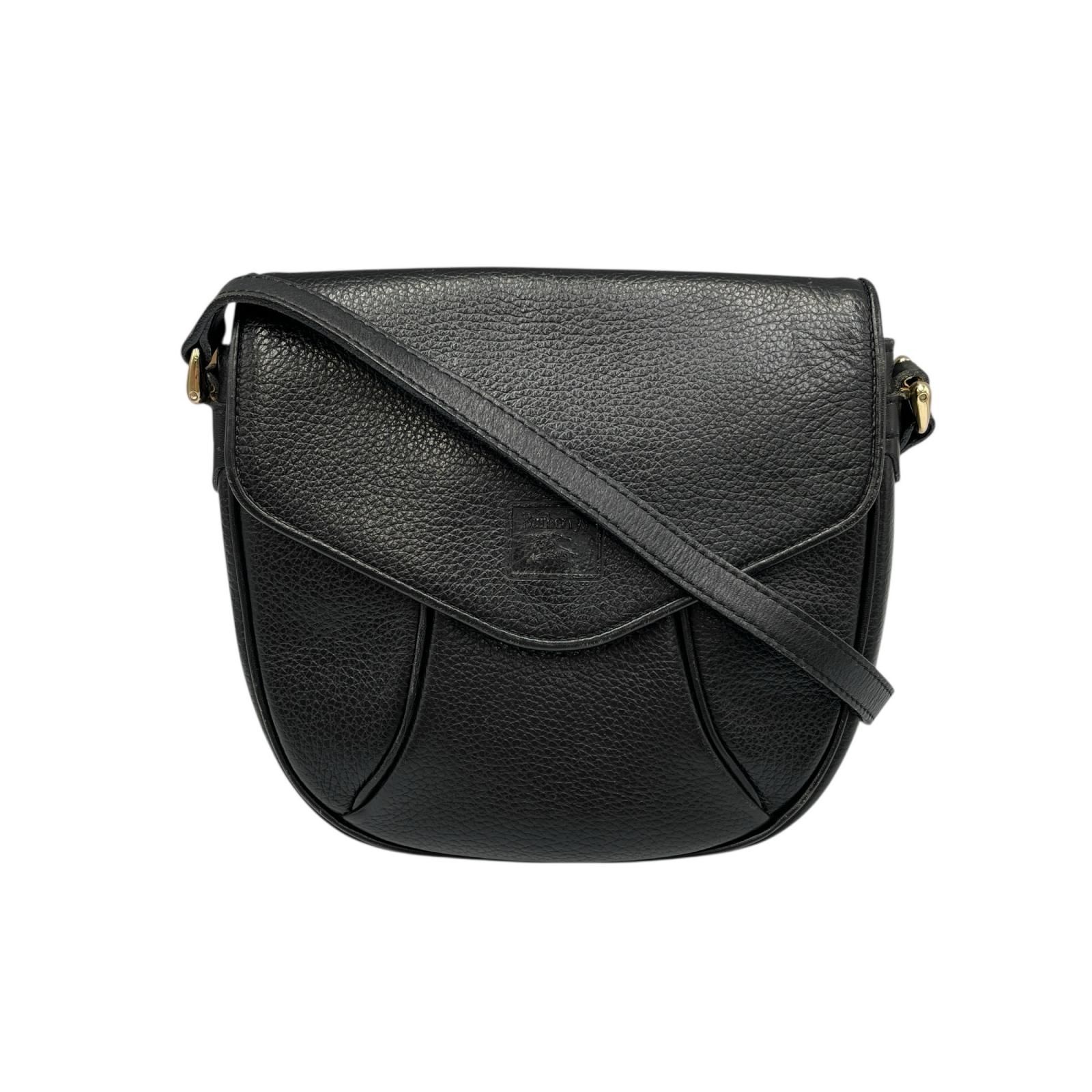 バーバリー BURBERRY ショルダーバッグ ノバチェック レザー ブラック