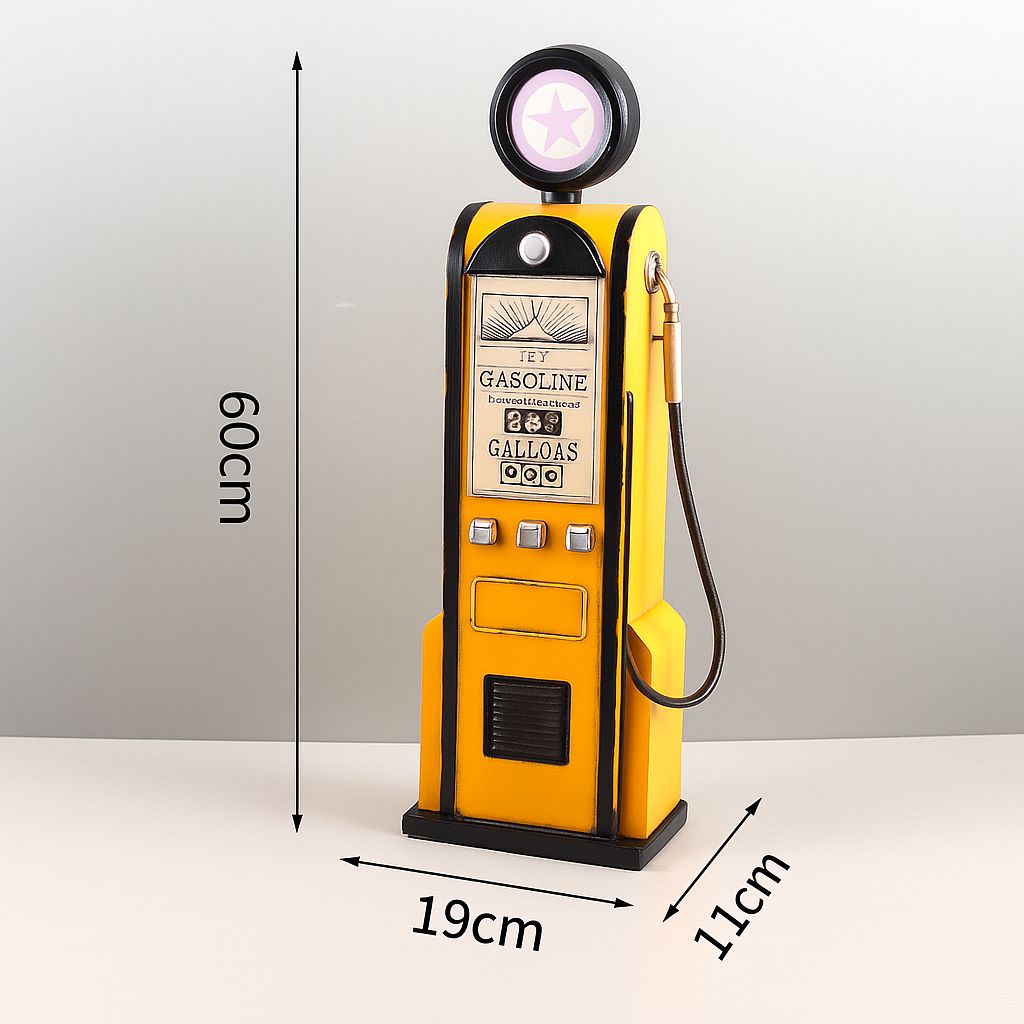 アメリカンヴィンテージ ガスポンプ オブジェ｜イエロー給油機