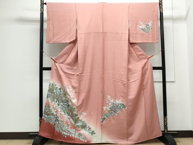 136 訪問着フルセット 正絹 薄桃 薄橙 コーラル 作家物 金銀彩 暈し染め 136 訪問着フルセット 正絹 薄桃 薄橙 コーラル 作家物 金銀彩 暈