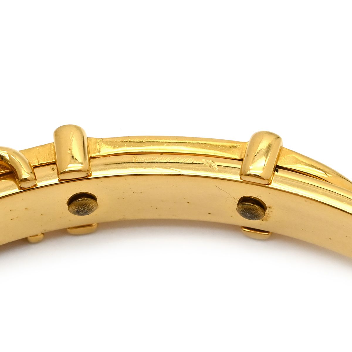 エルメス HERMES バングル サンチュール リザード GP グリーン