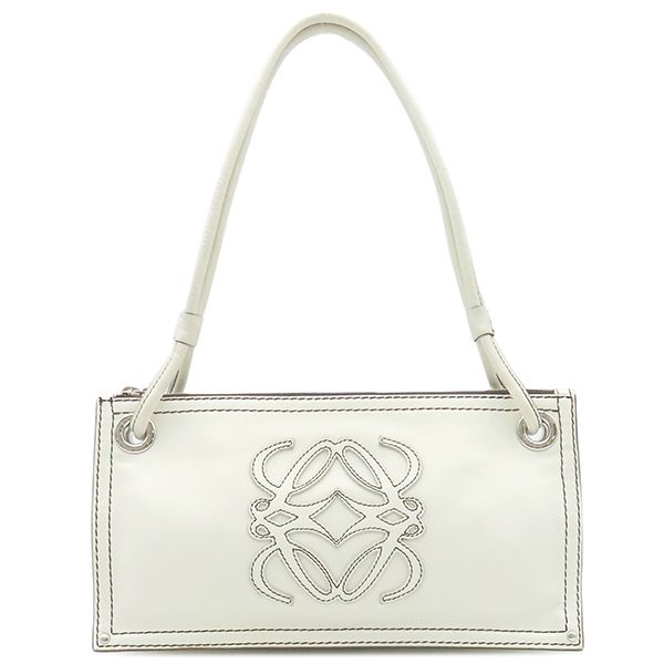 ロエベ LOEWE ショルダーバッグ アナグラム ロゴ レザー ホワイト