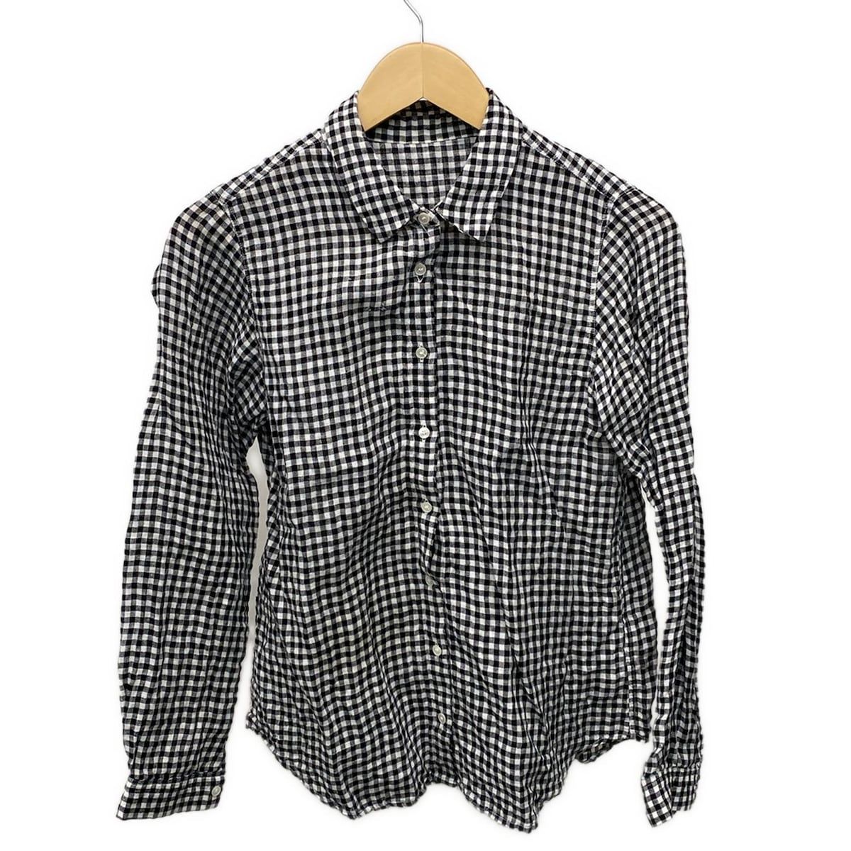 nest Robe(ネストローブ) 長袖シャツ メンズ - 黒×白×グレー チェック柄