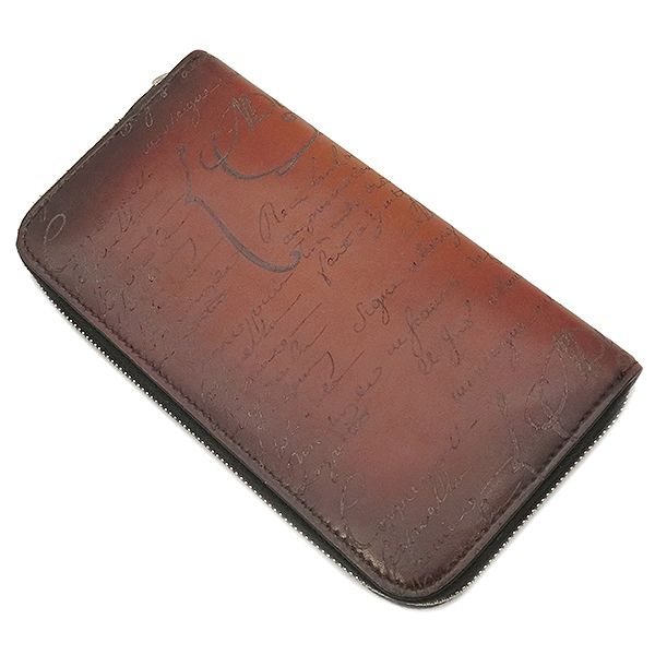 レッドアップル様　Berluti ベルルッティ　イタウバ　カリグラフィ　長財布 ベルルッティ BERLUTI 長財布 イタウバ スクリットレザー ロングジップ