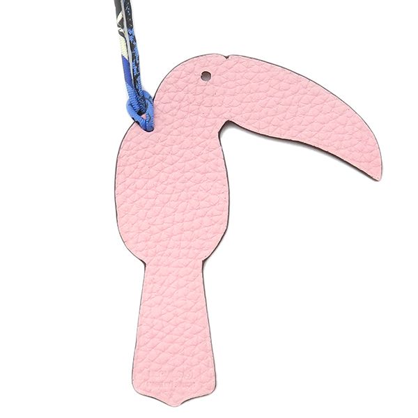 エルメス HERMES バッグチャーム プティアッシュ オオハシ ヴォーエプソン トリヨンクレマンス レッド ピンク 赤 チャーム petit H