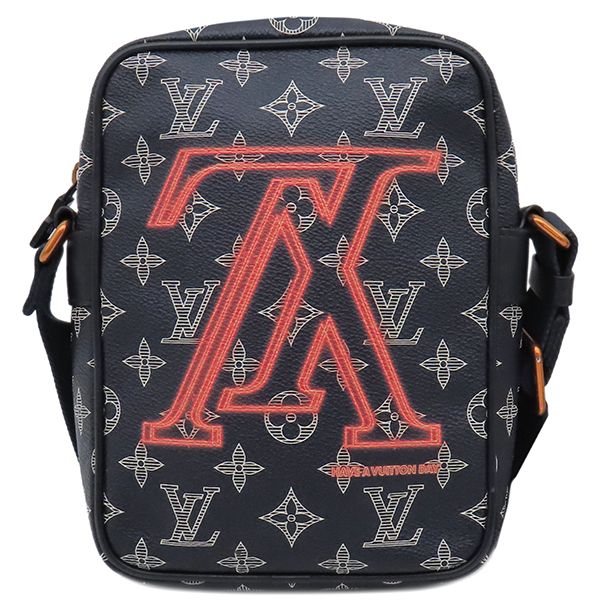 ルイヴィトン LOUIS VUITTON ショルダーバッグ ダヌーブ PM アップサイドダウン モノグラムキャンバス モノグラムインクキャンバス ネイビー 紺 メタリック金具 M 43678 FO 2188