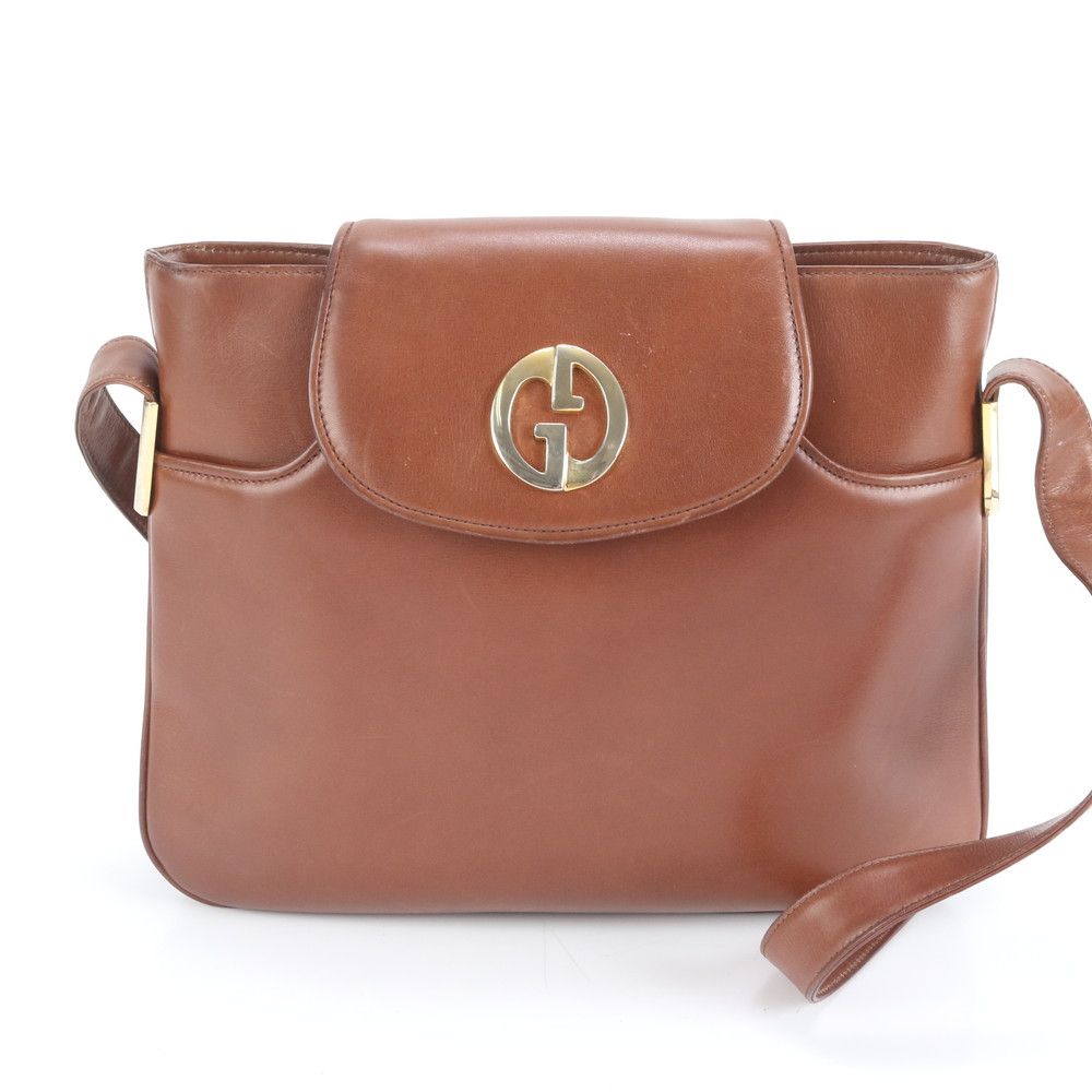 極美品 ヴィンテージ グッチ レザー 2WAY ショルダーバッグ 肩掛け