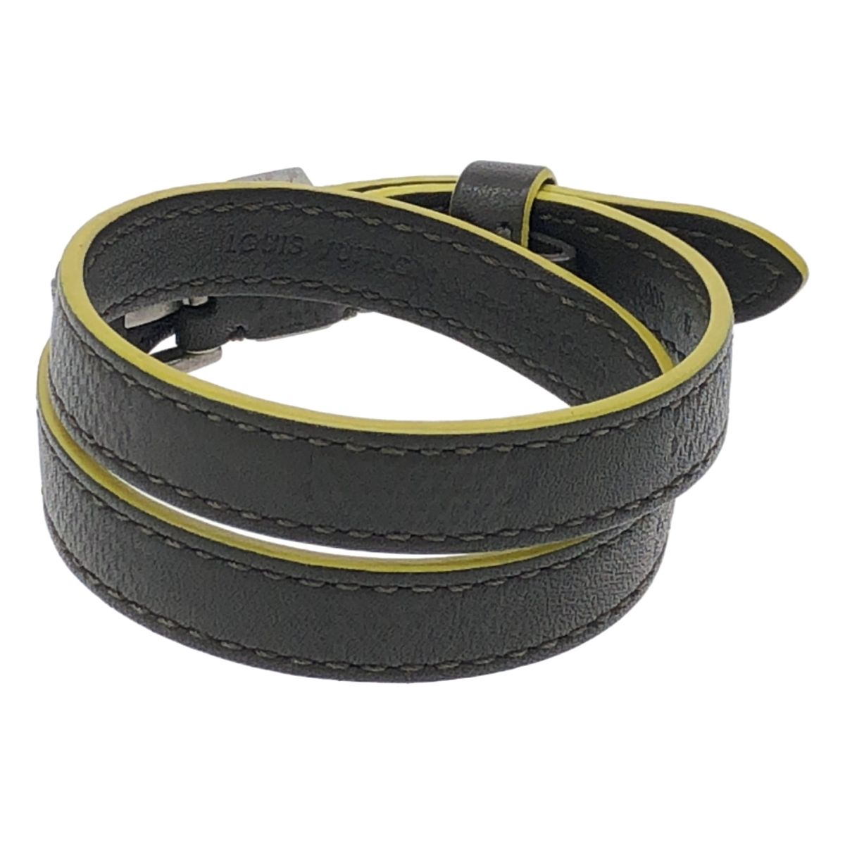 LOUIS VUITTON ルイヴィトン レザーブレスレット M 6005 カーキ 19