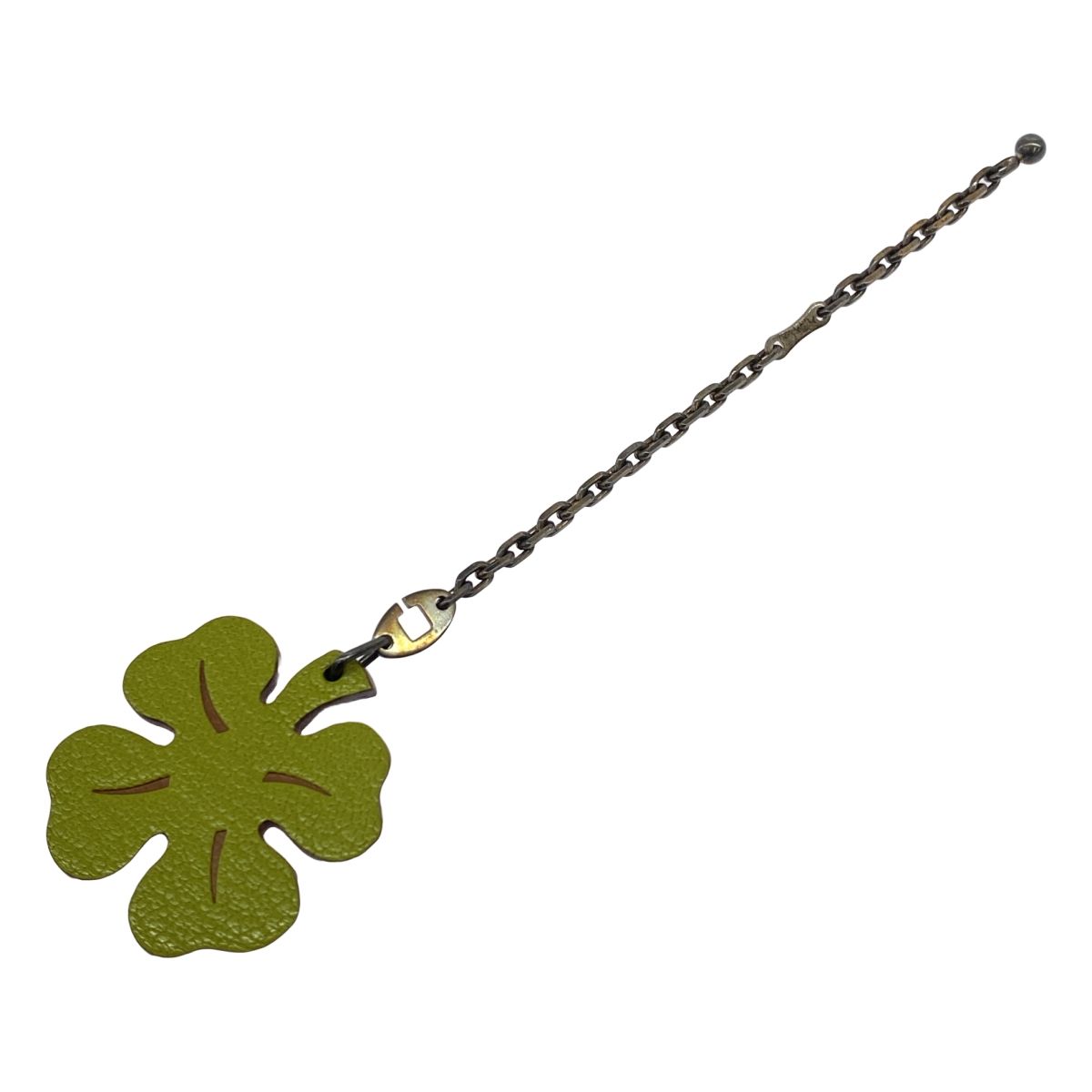 HERMES エルメス ラッキー4 クローバーチャーム グリーン