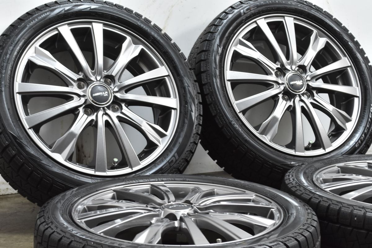 バリ溝 シビラ 15 in 4 5 J 45 PCD 100 アイスアシンメトリコプラス 165 55 R N BOX ルークス ワゴンR スペーシア タント ウェイク