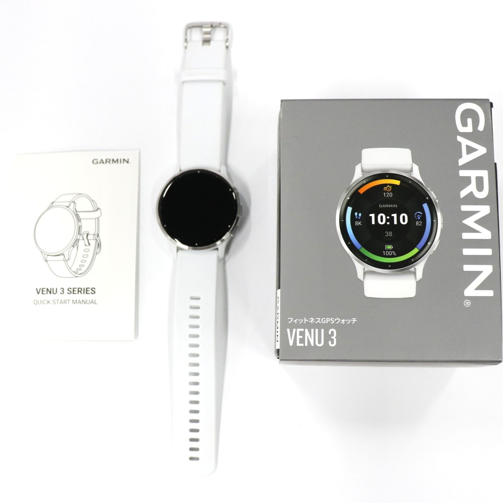 中古 ガーミン(GARMIN) Venu 3 スマートウォッチ venu3-w Whitestone