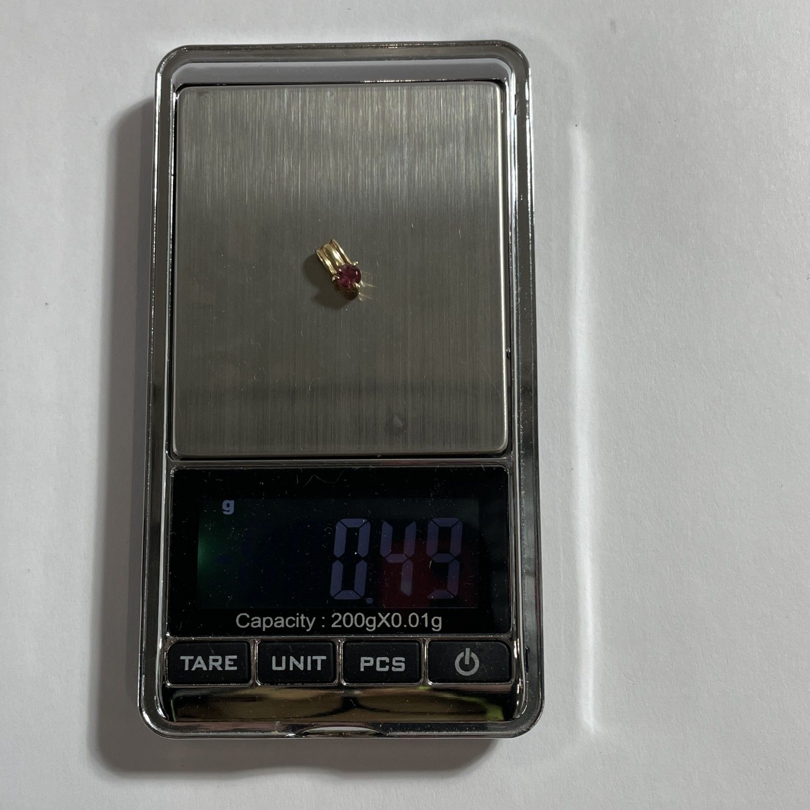 ☆ K9刻印 9金 ゴールド ピンク石つき ペンダントトップ アクセサリー