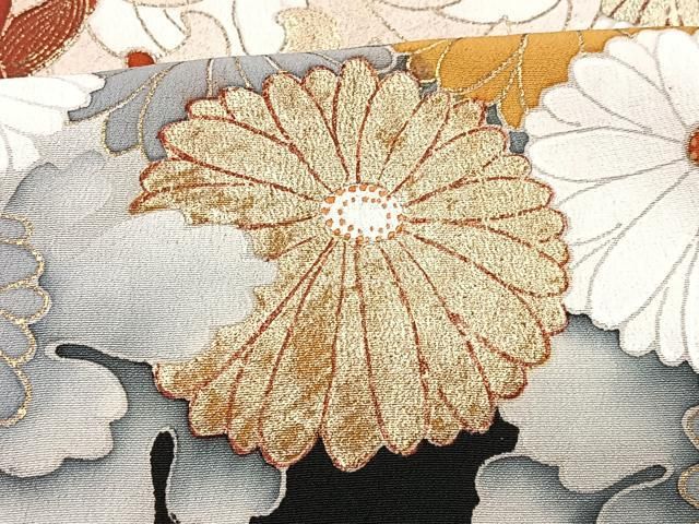 平和屋着物□豪華黒留袖 駒刺繍 乱菊 金銀彩 正絹 逸品 CABA4366xe