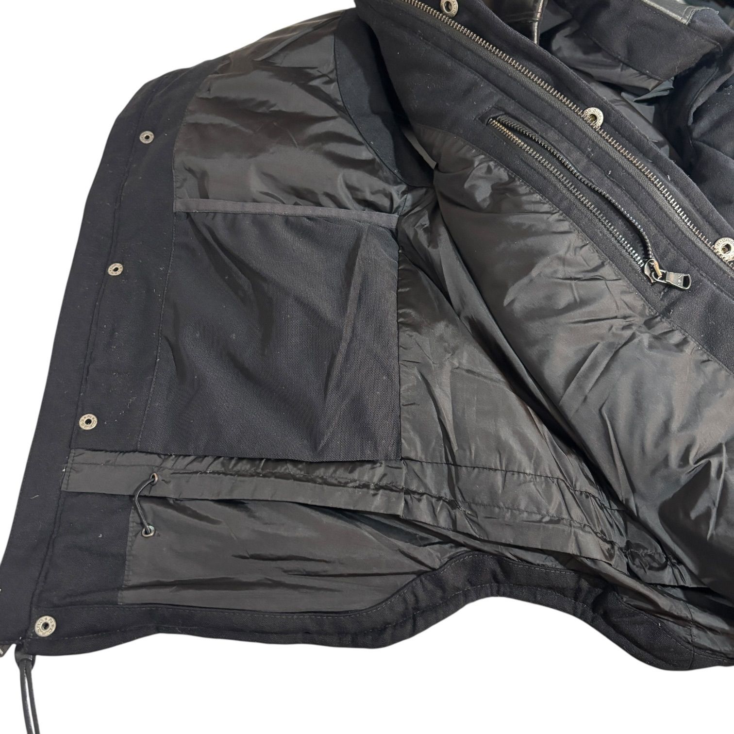 90s 00s RLX Leather × Wool Down Vest L BLK ラルフローレン レザー 