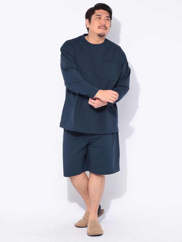 PIMLICO (ピムリコ) [WEB限定] ストレッチ 吸水速乾 長袖Tシャツ 7分丈パンツ セットアップ
