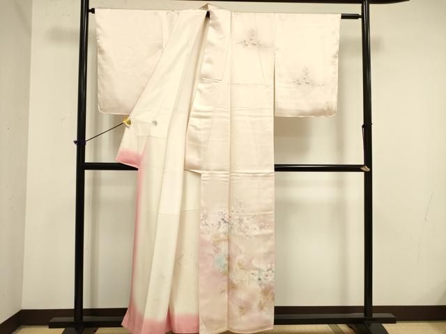 平和屋野田店 訪問着 孔雀牡丹花文 暈し染め 金彩 逸品 BAAJ4409gt