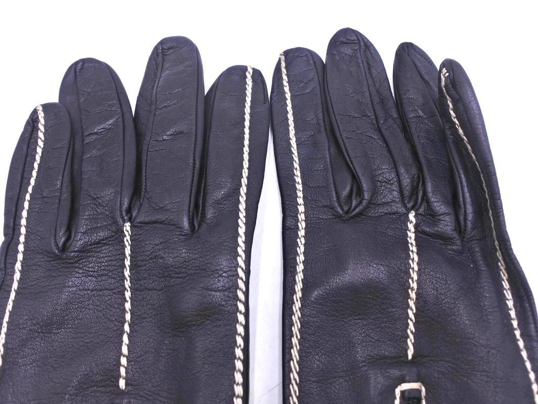 SERMONETA GLOVES サルモネータグローブス 本革 レザー 手袋 size7/黒