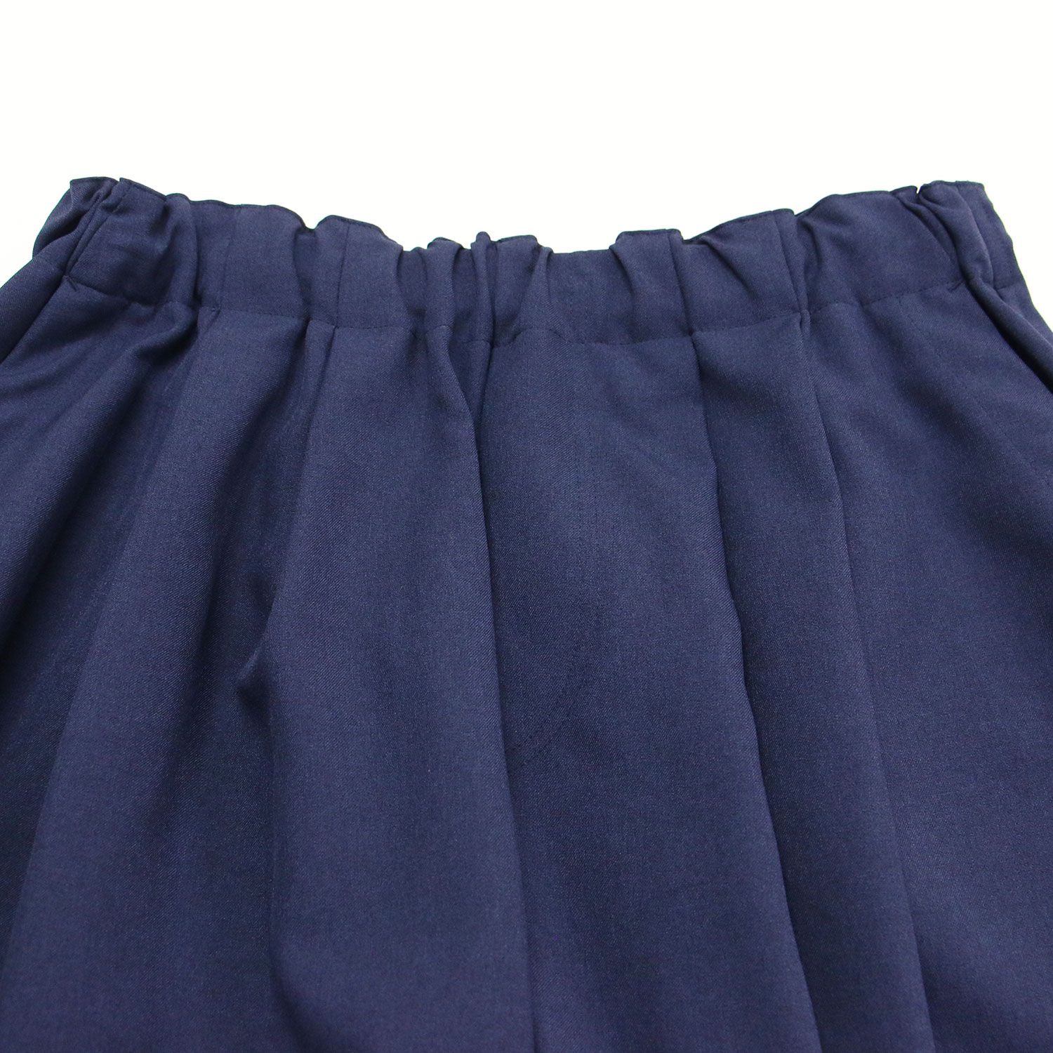 mizuiro ind ミズイロインド パンツ ネイビー 紺 サイズ:FREE | ワイドカーゴパンツ / イージーパンツ | サルエル タック ウエストゴム ドローコード ストレッチ | 日本製 | ボトムス ズボン【レディース】【中古】【K4659】 mizuiro ind ミズイロインド パンツ ネイビー 紺 サイズ:FREE | ワイド