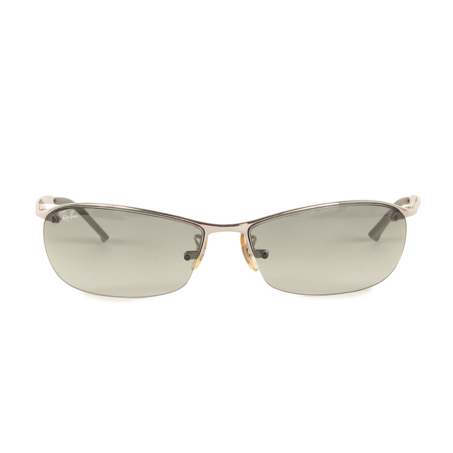Ray Ban レイバン サングラス | メタル ナイロール サングラス (RB3186 003/11) | シルバーフレーム スモークグラデーションレンズ | 63□15 | イタリア製 ブランド 眼鏡【メンズ】【中古】【K4659】 Ray Ban レイバン サングラス | メタル ナイロール サングラス (RB3186