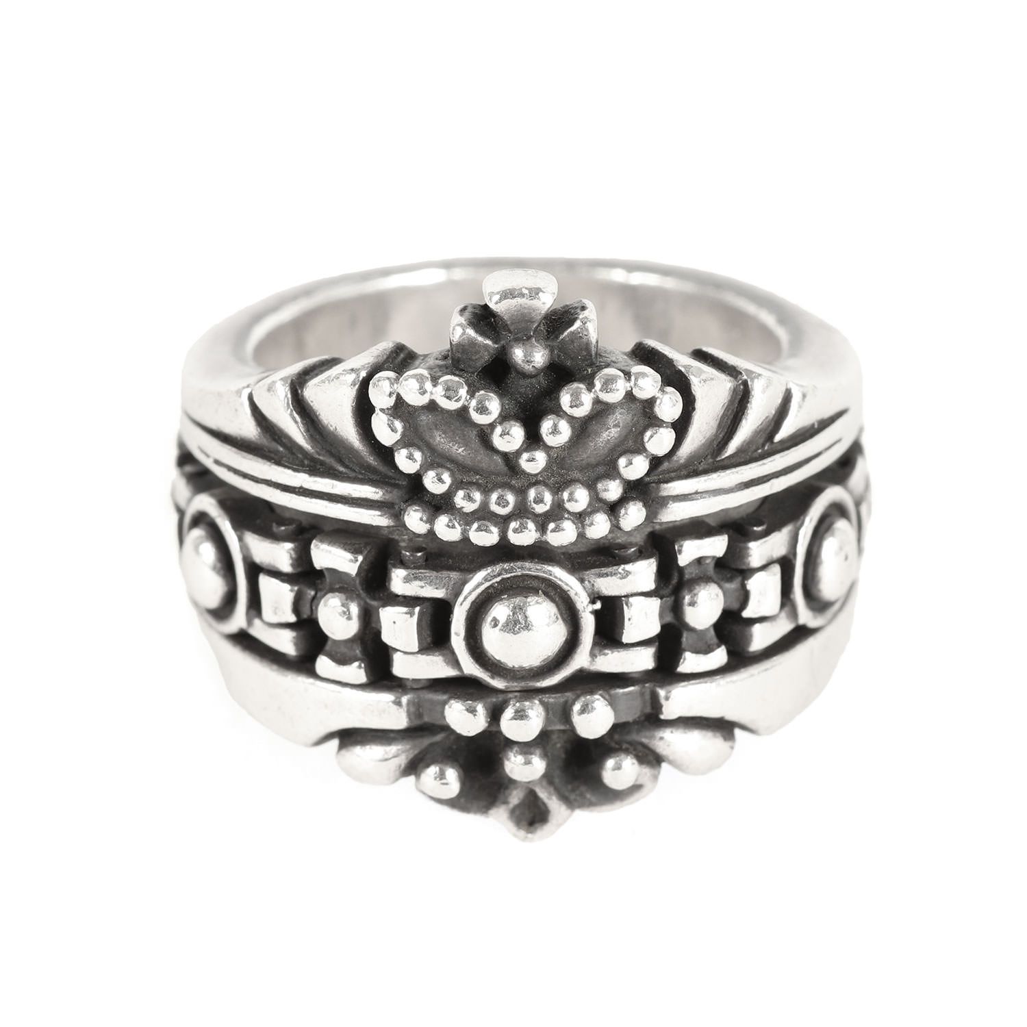 LEATHERS AND TREASURES レザーズアンドトレジャーズ リング サイズ:19号 | リボルビング リング S w/キングクロス w/ボール&クロス | シルバー925 | ブランド アクセサリー ジュエリー 指輪【】
