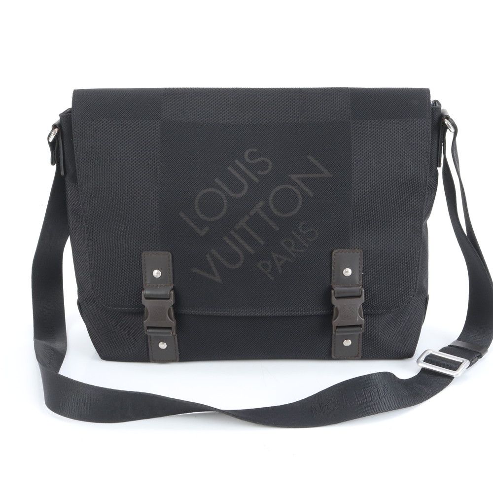 ルイヴィトン ダミエ ジェアン ルー M 93079 レザー ショルダーバッグ 斜め掛け メッセンジャー ビジネス A 4 メンズ CRR DD 3-5